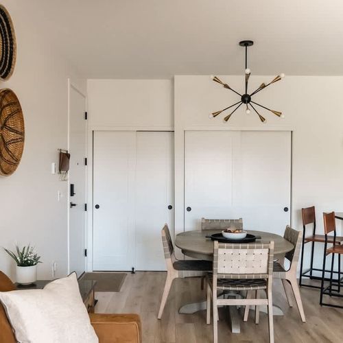 Entry and dining area