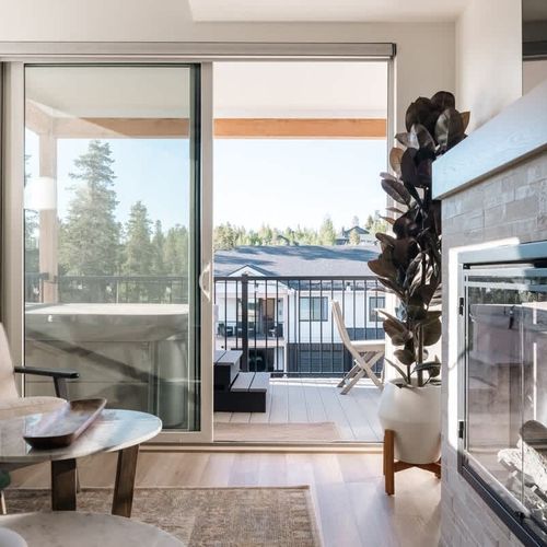 Living area with balcony exit