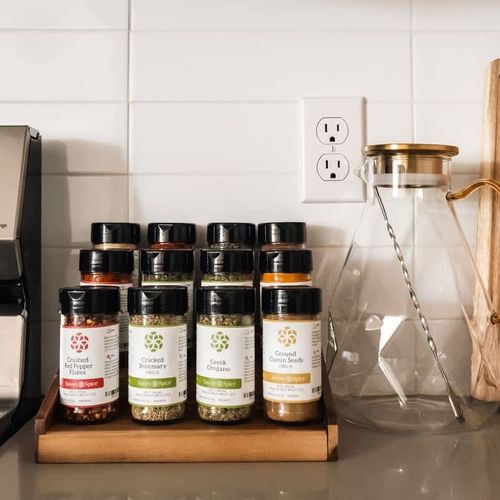 A well seasoned stay, full spice kits and all the seasonings provided by sustainably sourced and fair traded, Savory Spice.