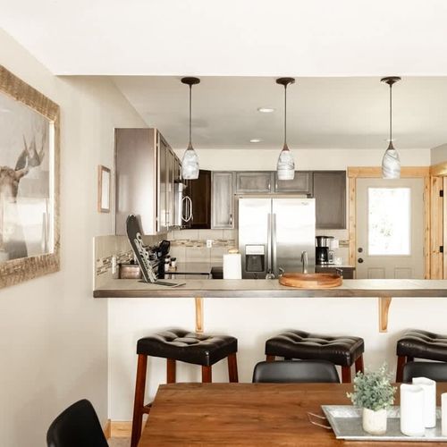 Dining area and kitchen