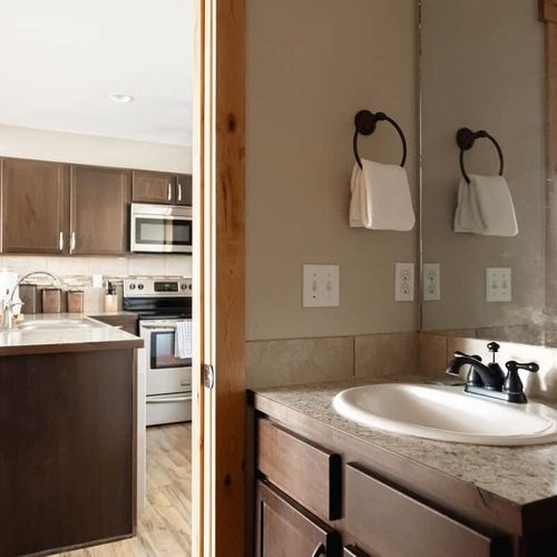 Half bathroom on living level