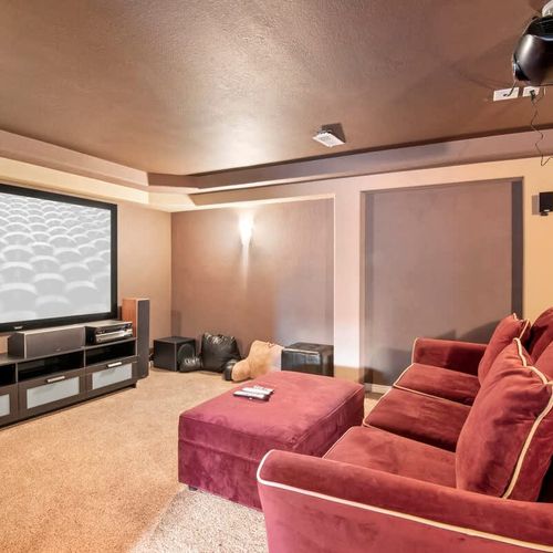 Theater Room with projector