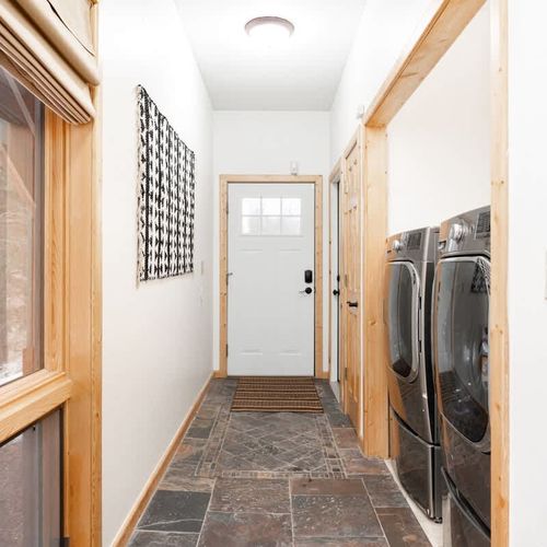 Main entryway with laundry area