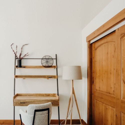 Workspace in the primary bedroom