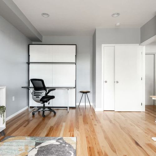 Wake up and turn the bedroom into an office