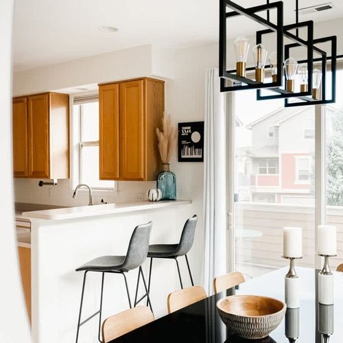 Dining area opens to kitchen