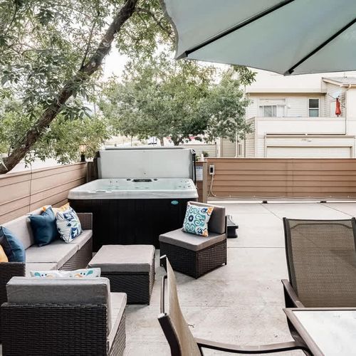 Front patio with outdoor furniture