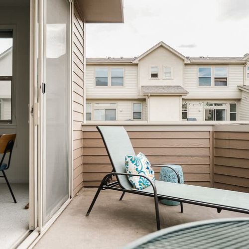 Balcony on main level with lounger