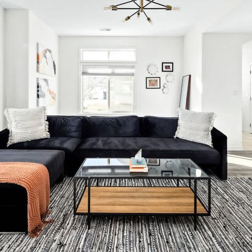 Living area with sectional lounge and sleeper sofa