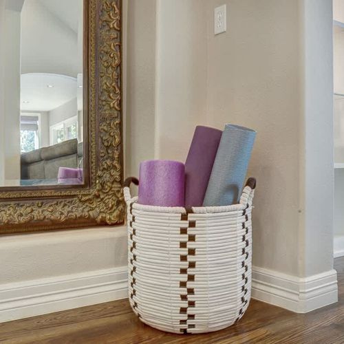 Yoga mats and mirror for exercise