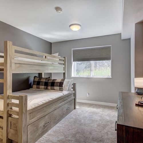 Bedroom 4 with twin over full bunkbed with twin trundle