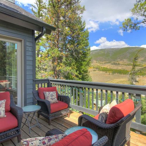 Outdoor lounge on balcony