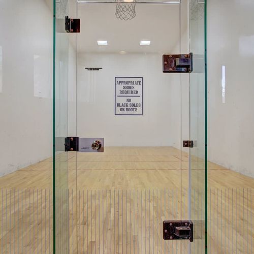 Rec center racquetball court