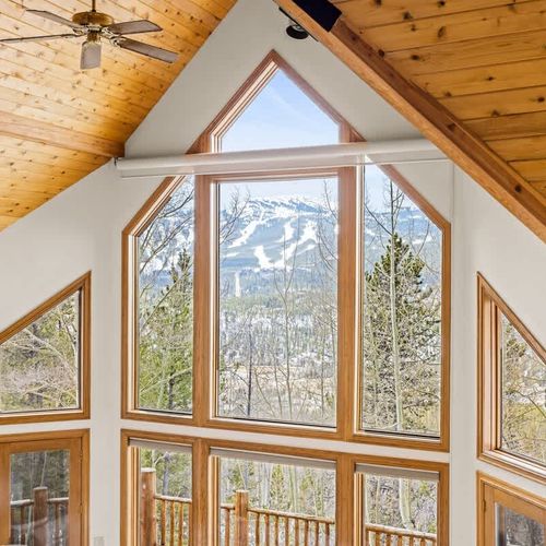 View of the main level living area from the top level