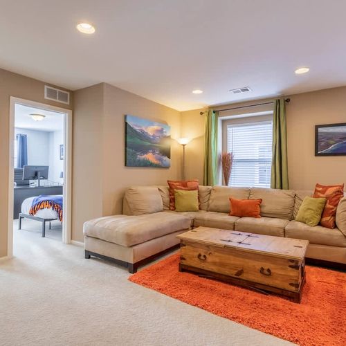 Upstairs living area seating