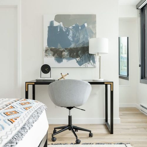 Workspace in the primary bedroom