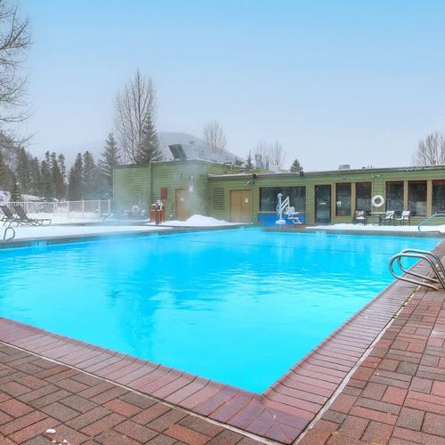Complex outdoor heated pool
