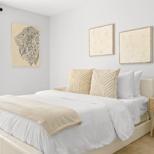 Main floor bedroom with queen bed