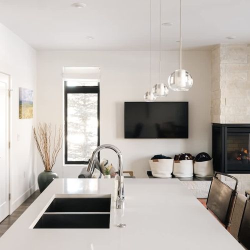 Kitchen and living area