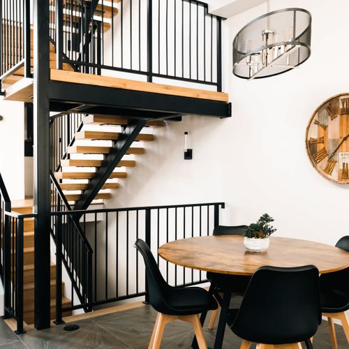 Dining area and staircase