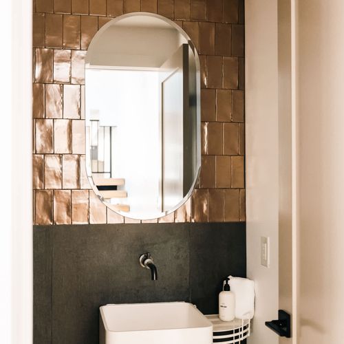 Half bathroom on entry level