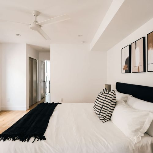 King bed in primary bedroom