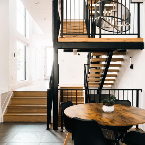 Dining area and open layout