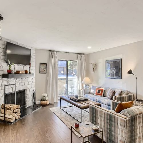 (The wood-burning fireplace on site is NOT AN ADVERTISED AMENITY. Should you desire to use the wood-burning fireplace, you must supply your own wood.)