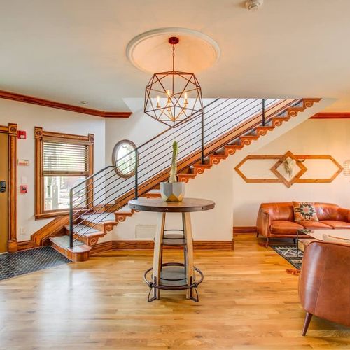 Ground Level Common Area with Coffee and Water