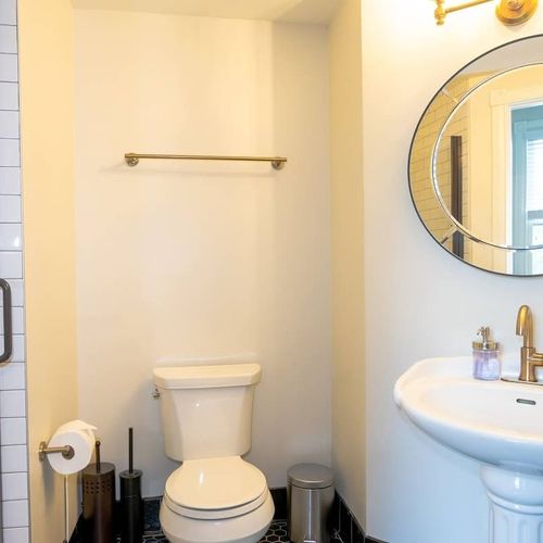 The room has its own full bathroom