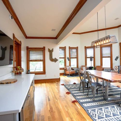 The upstairs common area