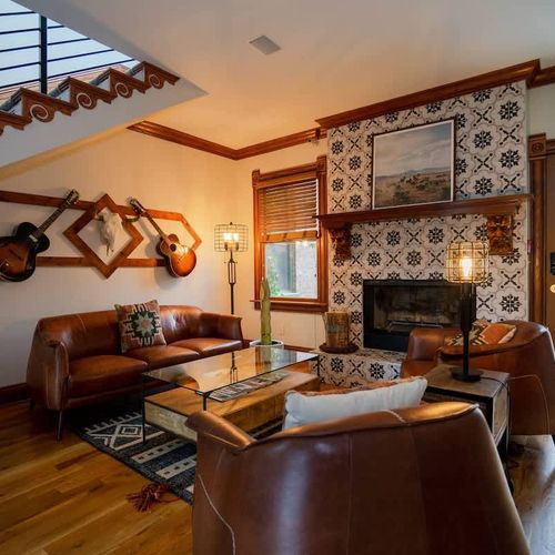 The downstairs common area