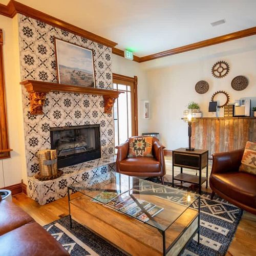 The downstairs common area.