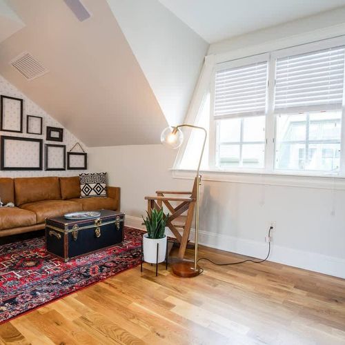 The stylish seating area