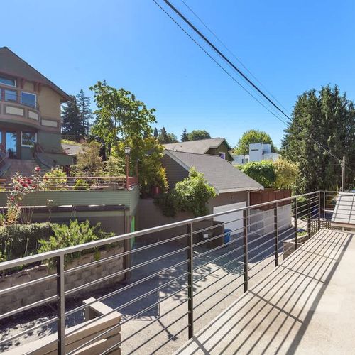A spacious deck just off the living area.