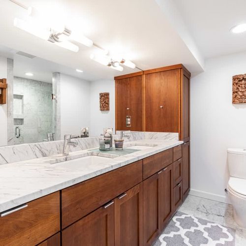 Downstairs bathroom with stand up shower
