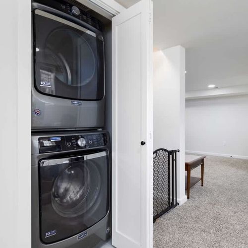 Full size washer and dryer in the house