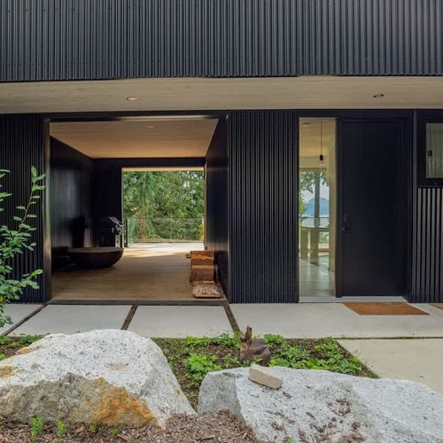 Architectural elegance meets natural tranquility at our Britannia Beach retreat.