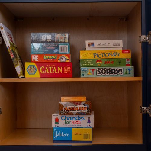 Game night is covered—Catan, Uno, puzzles, and more for all ages.