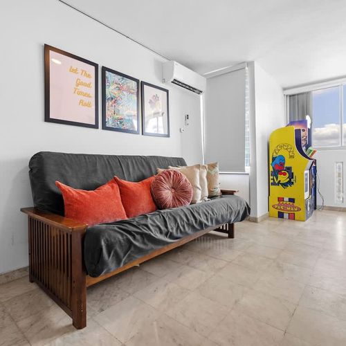 "A cheerful space for friends and family.