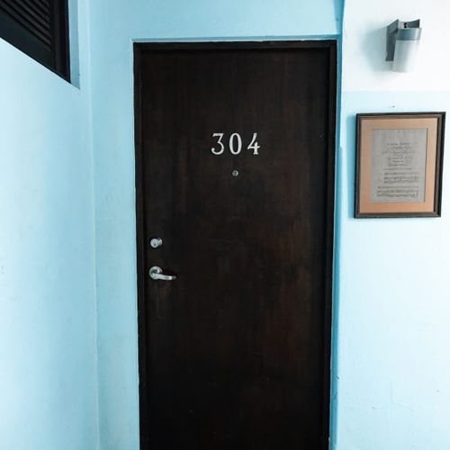 Your exclusive retreat awaits! Step inside your private sanctuary, clearly marked with the number 304, ensuring easy access and privacy throughout your stay. A seamless and secure arrival experience guaranteed.