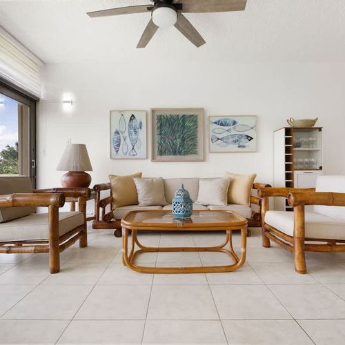 Lush furniture and stunning views create the ultimate space to unwind.