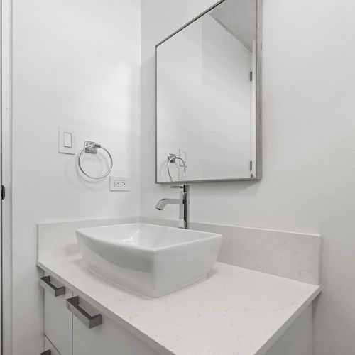 Recharge and refresh in our modern bathroom.