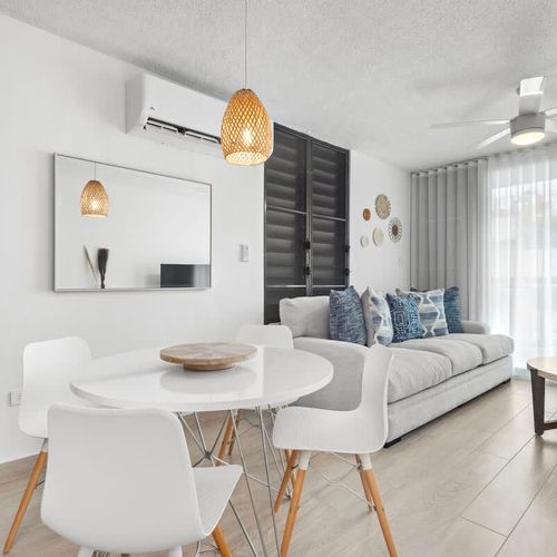 The dining area perfectly blends charm and comfort.