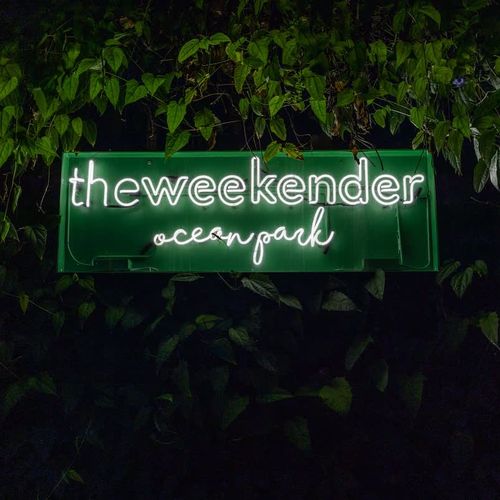 Capture the essence of The Weekender Ocean Park with this iconic signage.