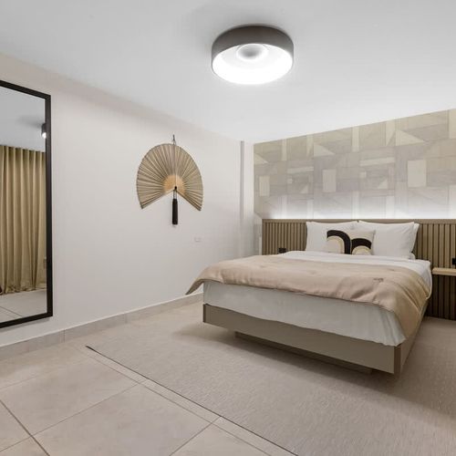 Floating design creates an airy and open feel