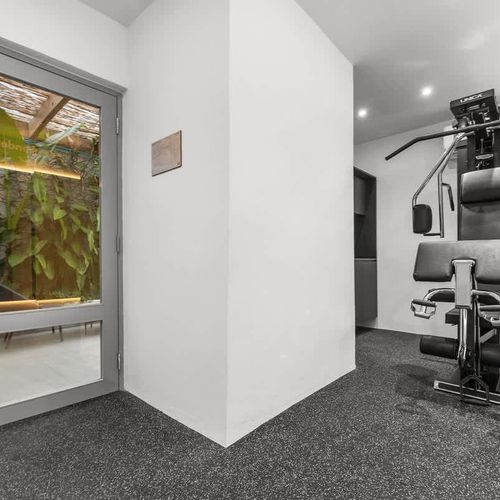 Indulge in outdoor luxury at its finest. Lounge by the pool, surrounded by lush greenery and playful signage, or invigorate your senses in our state-of-the-art alfresco gym.