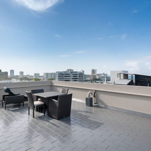 An exclusive space for guests, with a stunning ocean view.