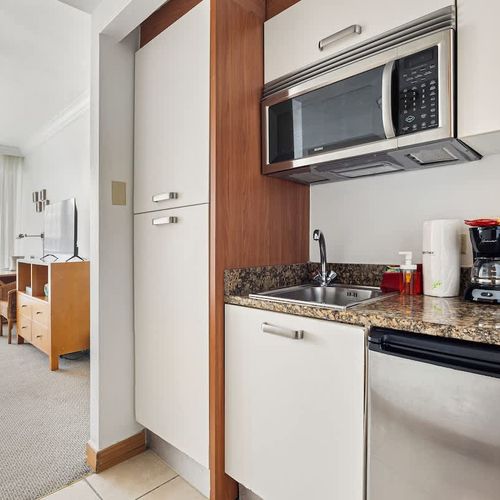 A fully equipped kitchen where you can cook up your favorite meals in style.