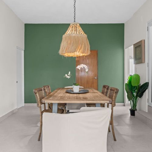 Host a wonderful dinner party in this beautiful dining area.